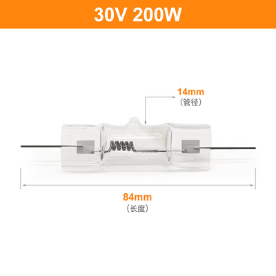 30V 200W छोटा हलोजन डिस्प्ले ऑप्टिक लैंप 250W क्वार्ट्ज हलोजन बल्ब