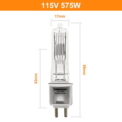 230v 115V 575w हलोजन लैंप लाइट बल्ब G9.5 स्टेज फिल्म और टेलीविजन