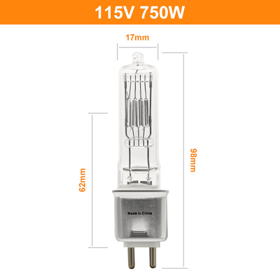 G9.5 मध्यम द्वि पिन हलोजन बल्ब 750w 115v OSRAM EHG रिप्लेसमेंट