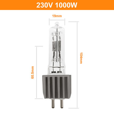 230V 1000W G9.5 क्वार्ट्ज टंगस्टन हलोजन बल्ब स्टेज स्टूडियो OSRAM FEP के साथ संगत है
