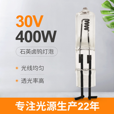 30V 400 वाट क्वार्ट्ज हलोजन बल्ब 2 पिन प्रकाश संकेतक