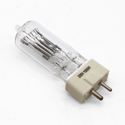 230V Gy9.5 बेस हलोजन क्वार्ट्ज बल्ब 1000w सिंगल एंडेड स्टेज स्टूडियो लैंप 3200K