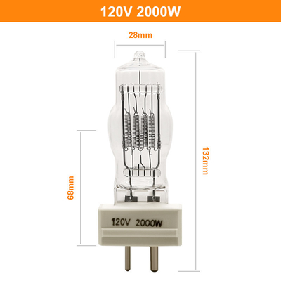 GY16 2000W 120v हलोजन बल्ब समुद्री सर्चलाइट बल्ब CE स्वीकृत