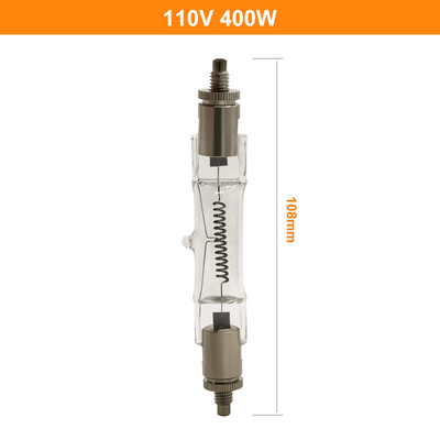 110v 400w टंगस्टन हलोजन डबल एंडेड बल्ब ट्रेन लाइट बल्ब एसएफसी बेस 108 मिमी