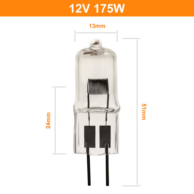 उच्च तीव्रता रनवे लाइट के लिए पिन 2 के साथ 100w 78mm 50w 55 वाट क्वार्ट्ज हलोजन बल्ब