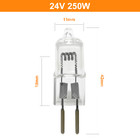 24V 250W लो वोल्टेज हैलोजन लैंप बीड्स क्रिस्टल लैंप पिन बल्ब प्रोजेक्टर मशीन टूल सर्जरी शैडोलेस हैलोजन बल्ब