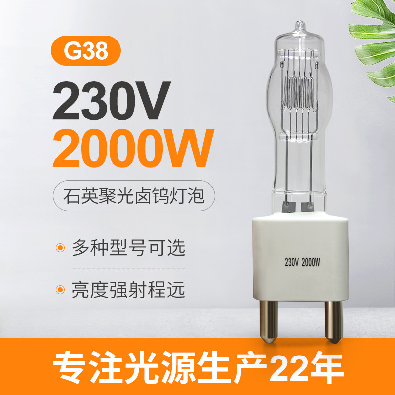 230v 2000w G38 क्वार्ट्ज हलोजन ग्लोब टंगस्टन लैंप बल्ब