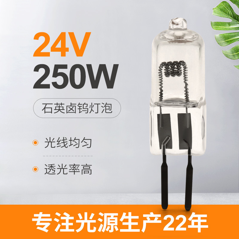 24v 150w 250W क्वार्ट्ज आयोडीन लैंप लुमेन उच्च सर्जिकल टंगस्टन हलोजन प्रोजेक्टर लैंप