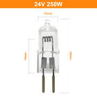 24V 250W लो वोल्टेज हैलोजन लैंप बीड्स क्रिस्टल लैंप पिन बल्ब प्रोजेक्टर मशीन टूल सर्जरी शैडोलेस हैलोजन बल्ब