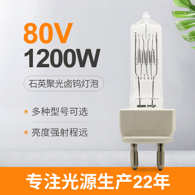80V 1200W 230v 1000w हलोजन लैंप G22 दो पिन हलोजन बल्ब