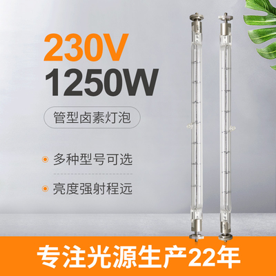 Adb Alnaco Hf1000 के लिए 230V 1250W धमाका प्रूफ क्वार्ट्ज हलोजन इन्फ्रारेड हीटर लैंप